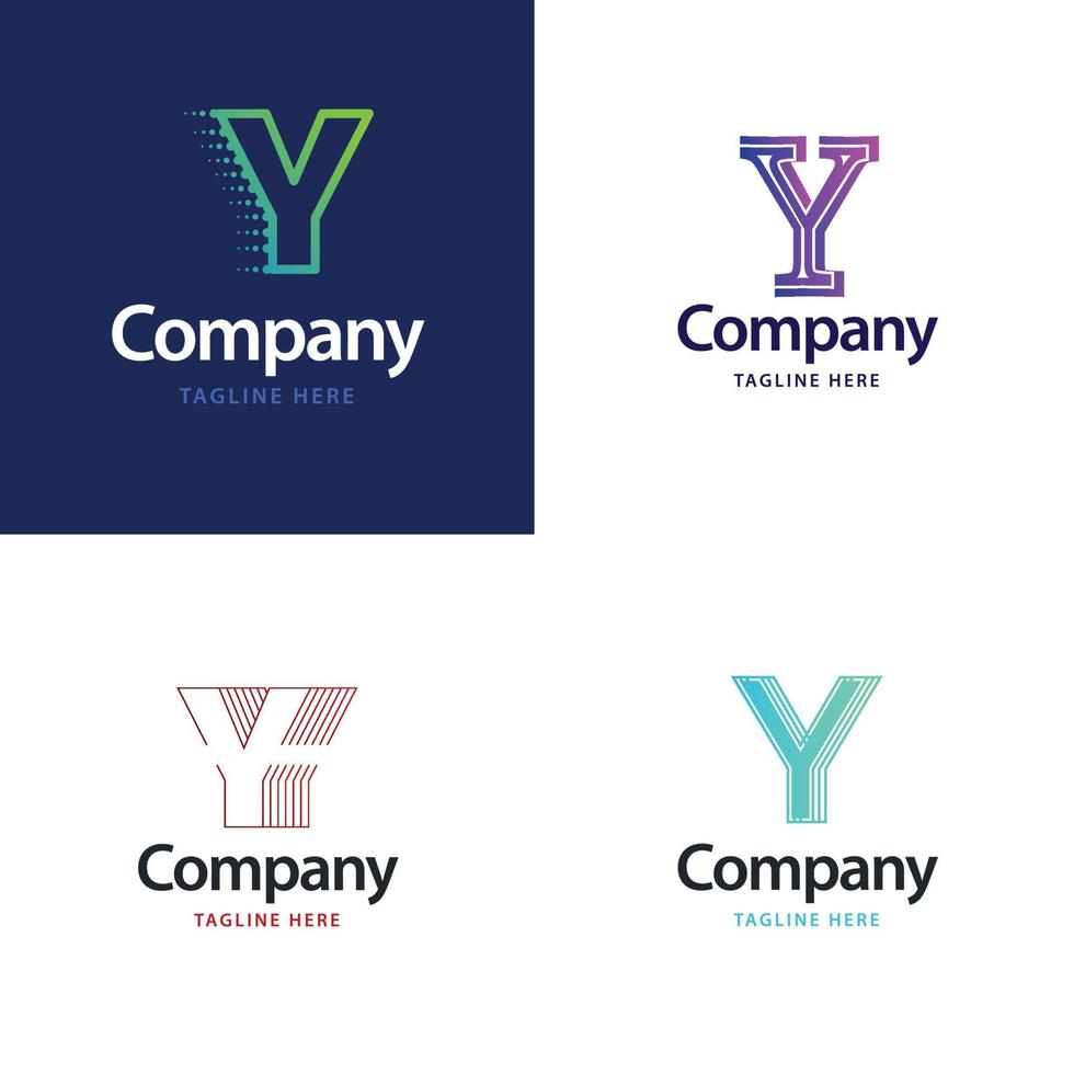 Letter Y Big Logo Pack Design Creative Modern logos design for your business vector