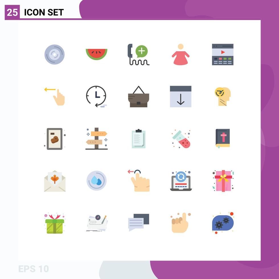 25 Creative Icons Modern Signs and Symbols of interface header customer communication people Editable Vector Design Elements