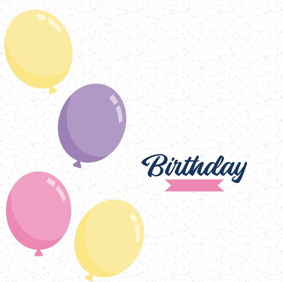 Happy Birthday To you Balloon background for party holiday birthday promotion card poster vector