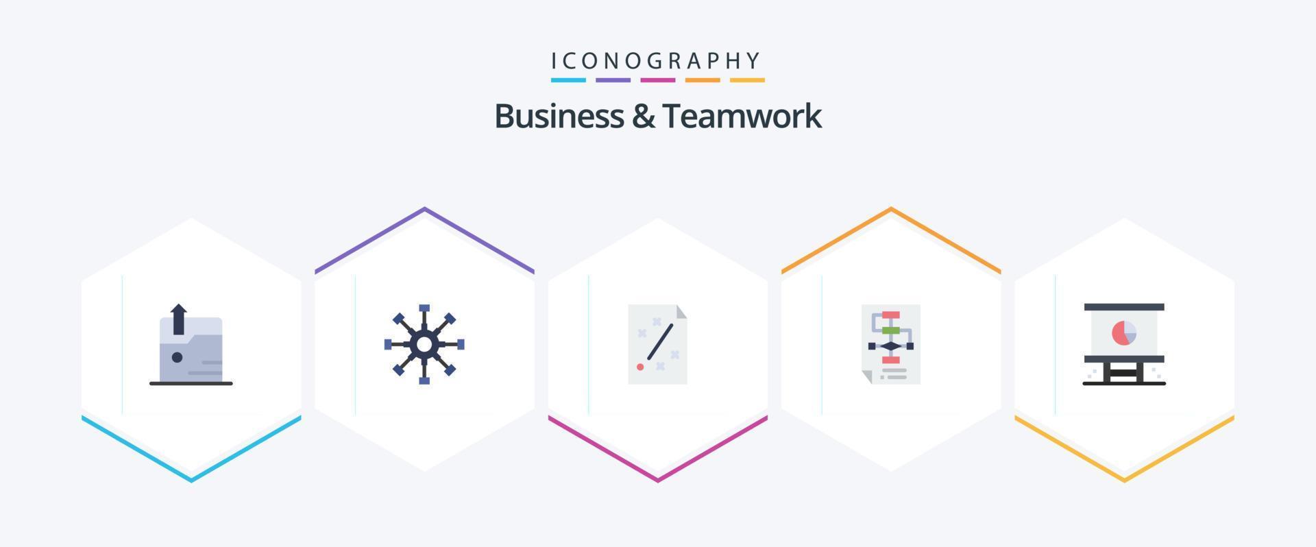 Business And Teamwork 25 Flat icon pack including process. corporate. teamwork. business. project vector