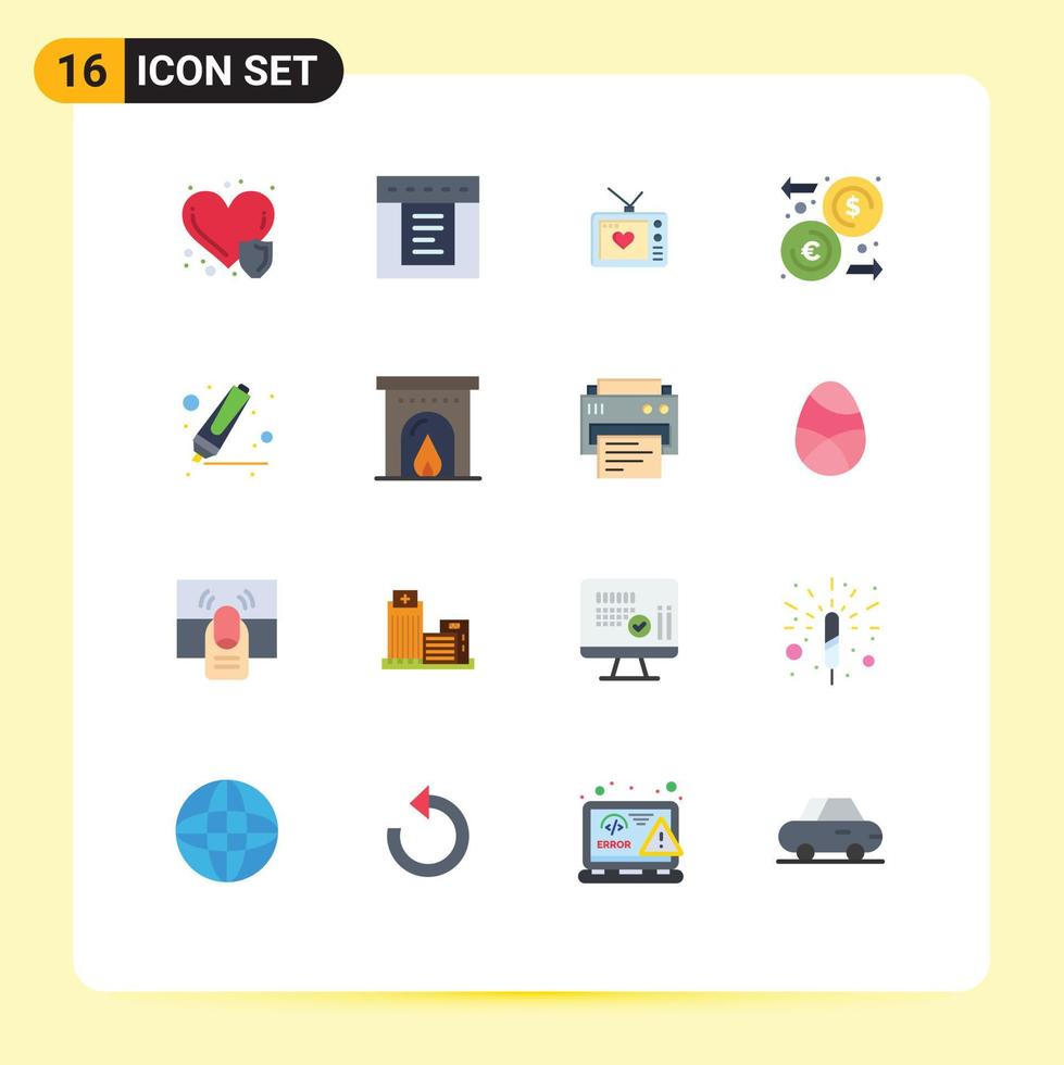 Stock Vector Icon Pack of 16 Line Signs and Symbols for health care valentine insurance web dollar Editable Pack of Creative Vector Design Elements