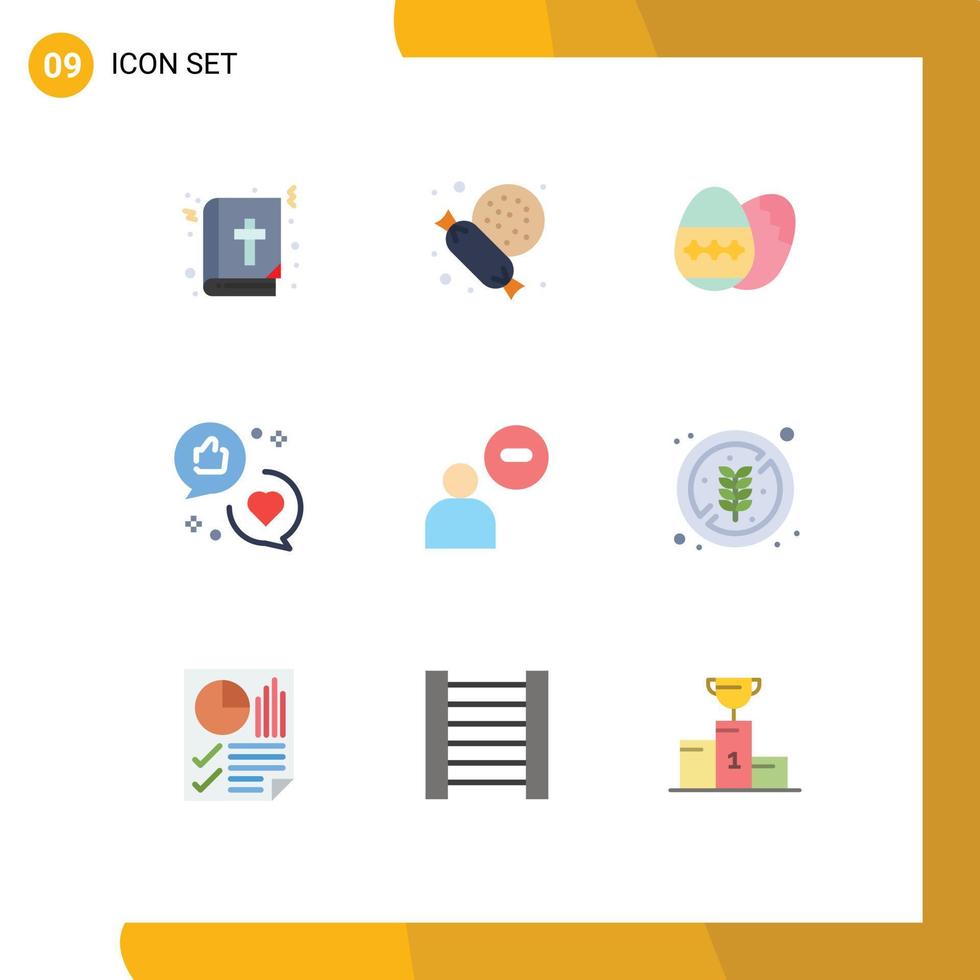User Interface Pack of 9 Basic Flat Colors of man marketing egg love communication Editable Vector Design Elements