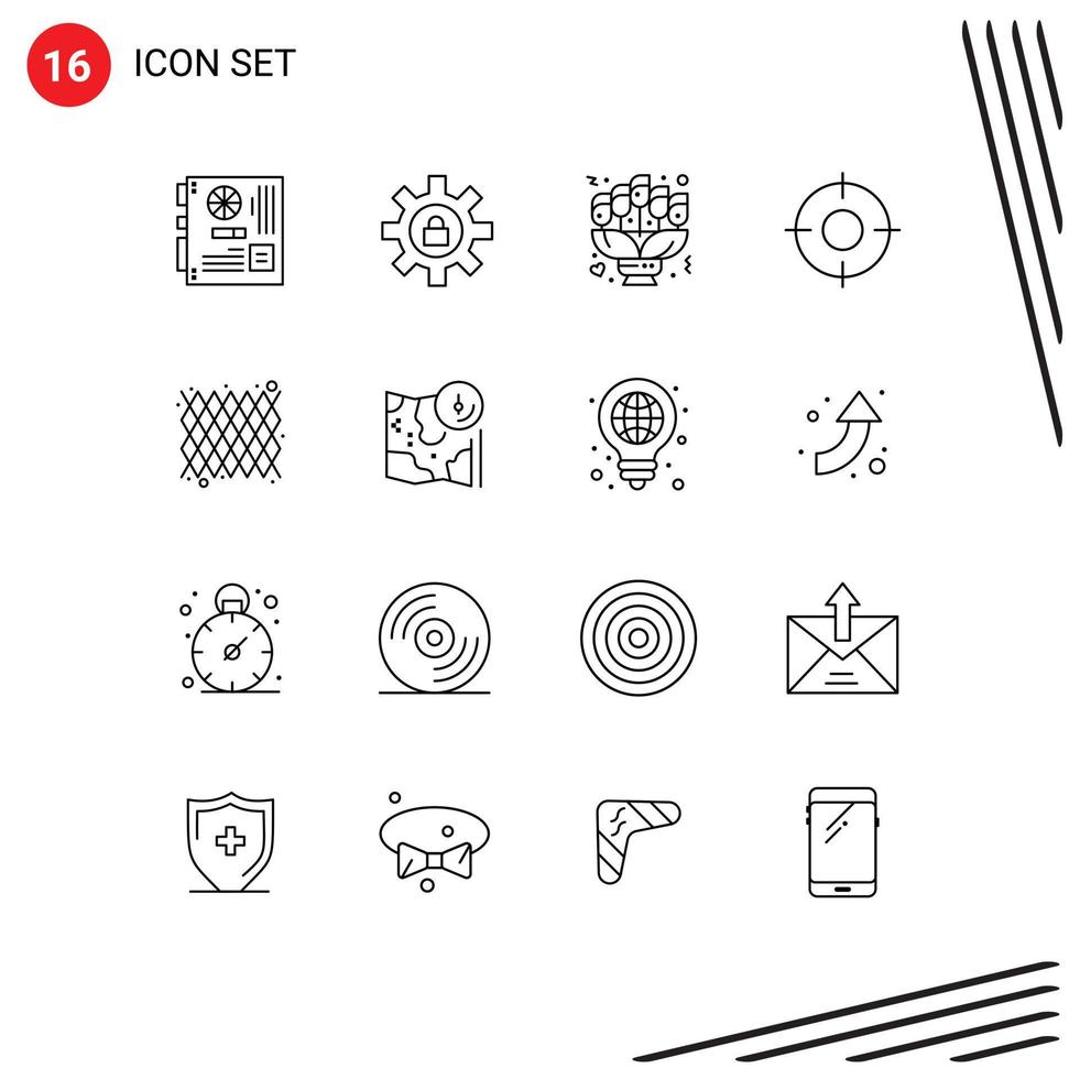 16 Creative Icons Modern Signs and Symbols of ui essential support basic gift Editable Vector Design Elements