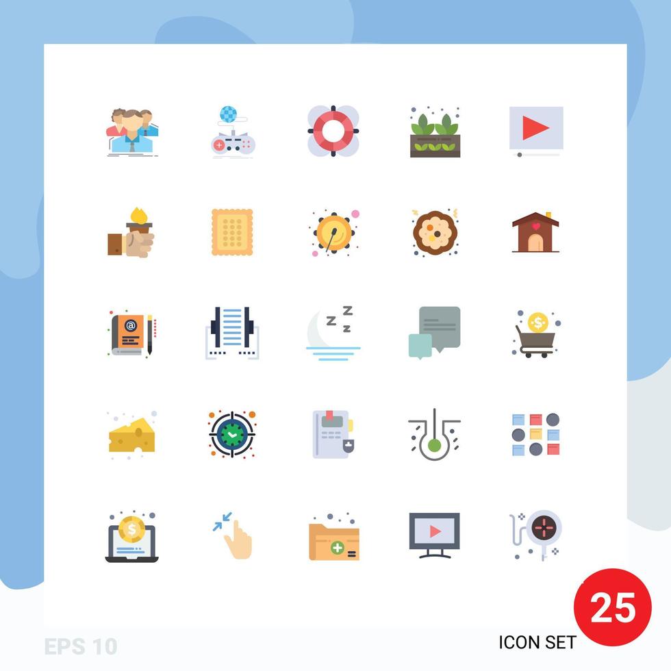 25 Creative Icons Modern Signs and Symbols of nature agriculture multiplayer support lifeguard Editable Vector Design Elements