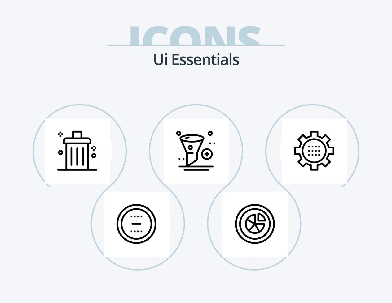 ui essentials line icon pack 5 diseño de iconos. favorito. premio. archivos hasta. exportar vector