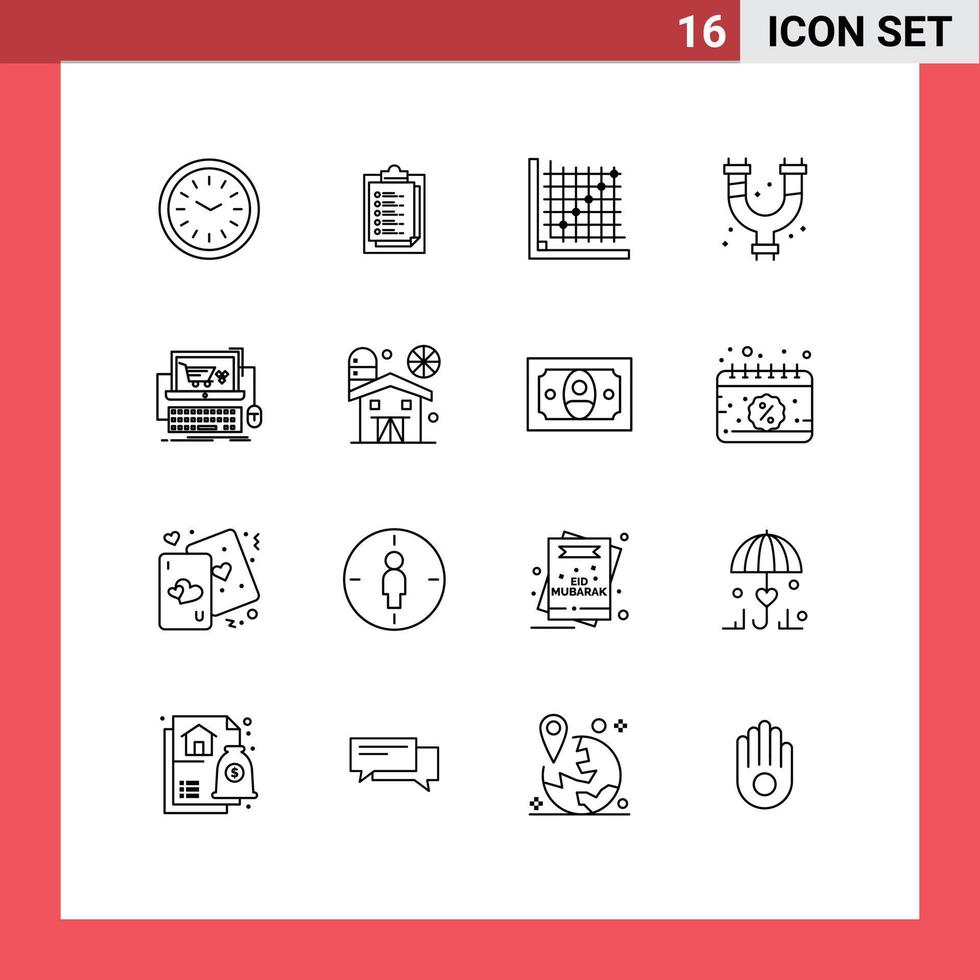 Group of 16 Outlines Signs and Symbols for plumbing pipes presentation mechanical form Editable Vector Design Elements