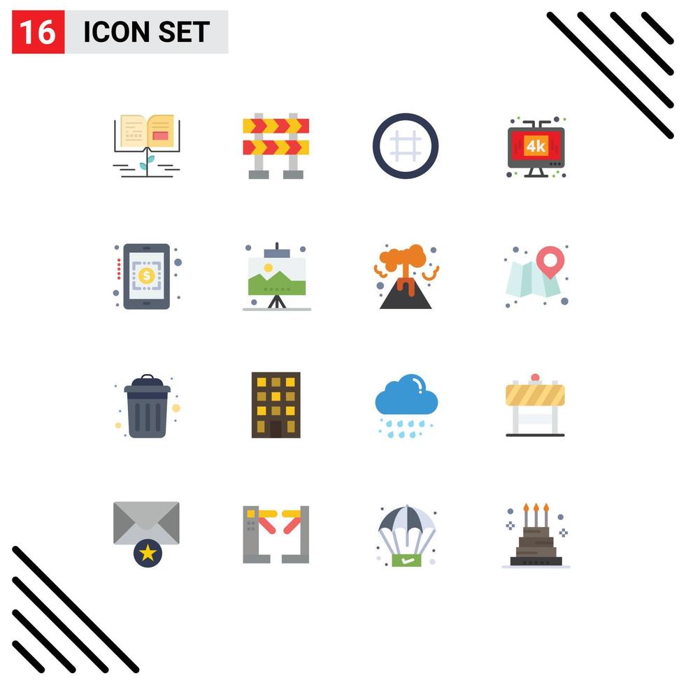 16 iconos creativos signos y símbolos modernos de crecimiento ui educación construcción computadora paquete editable de elementos de diseño de vectores creativos
