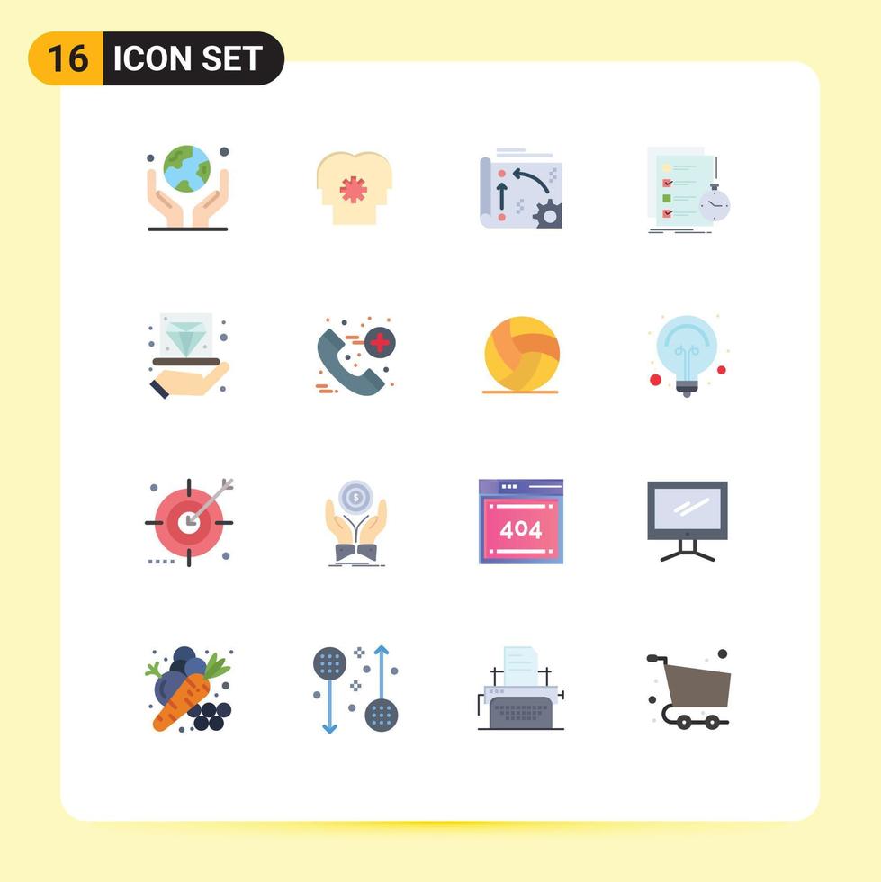 16 Universal Flat Color Signs Symbols of environment app planet control setting Editable Pack of Creative Vector Design Elements