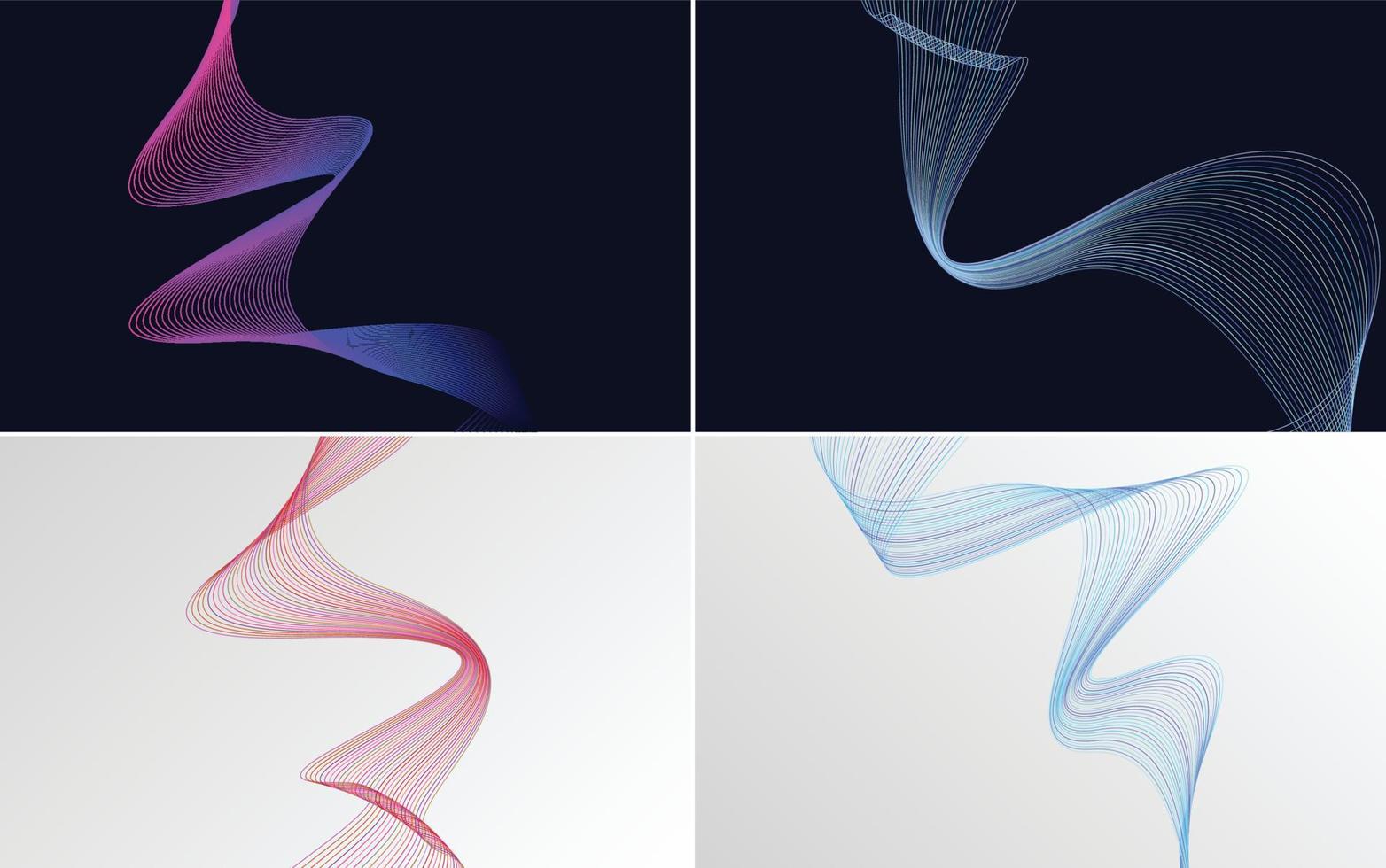 modern wave curve abstract presentation background Pack vector