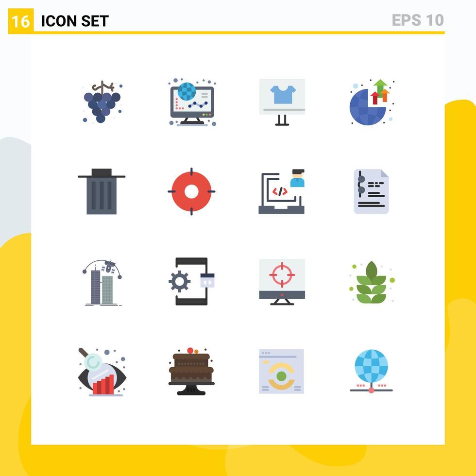 Set of 16 Modern UI Icons Symbols Signs for food browser ecommerce online commerce Editable Pack of Creative Vector Design Elements