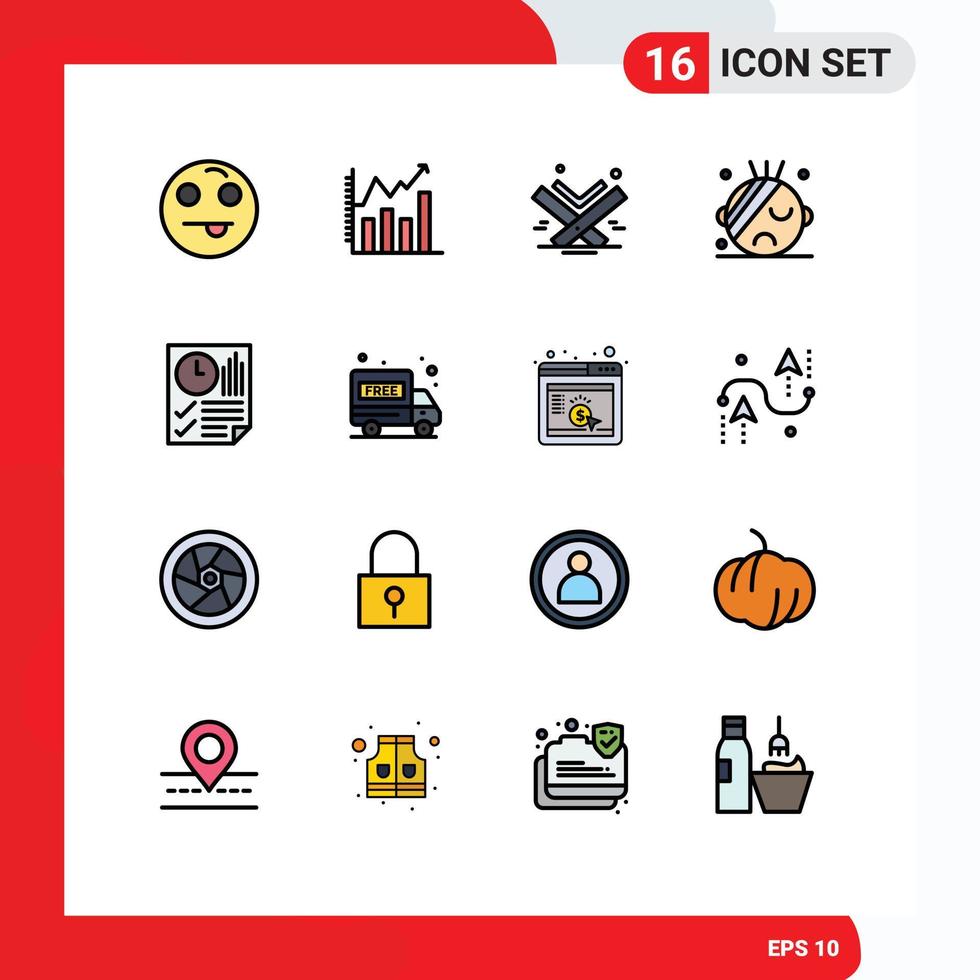 16 Creative Icons Modern Signs and Symbols of page data holy medical healthcare Editable Creative Vector Design Elements