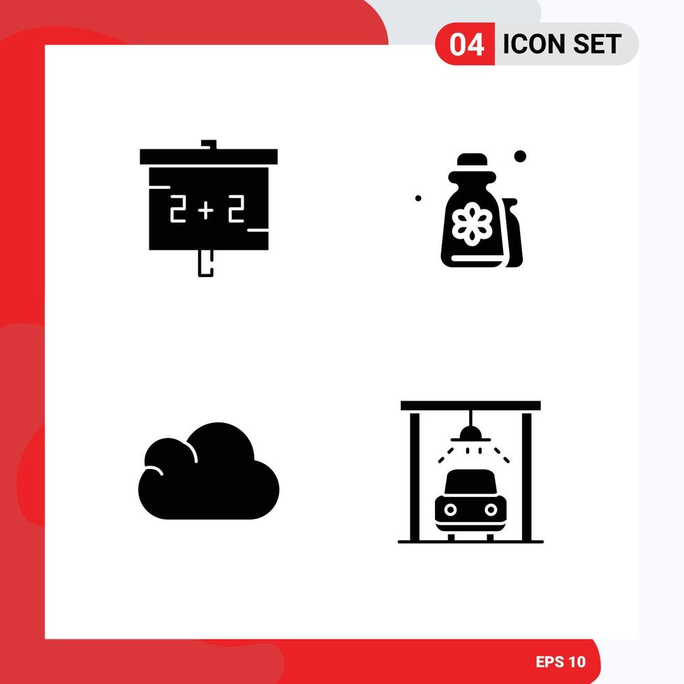 Set of Modern UI Icons Symbols Signs for blackboard data beauty lotion car Editable Vector Design Elements