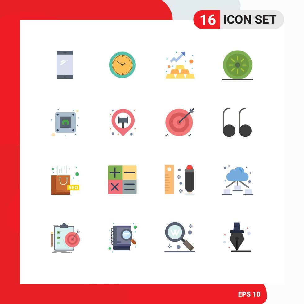 16 Universal Flat Colors Set for Web and Mobile Applications phone finance huawei watch money Editable Pack of Creative Vector Design Elements