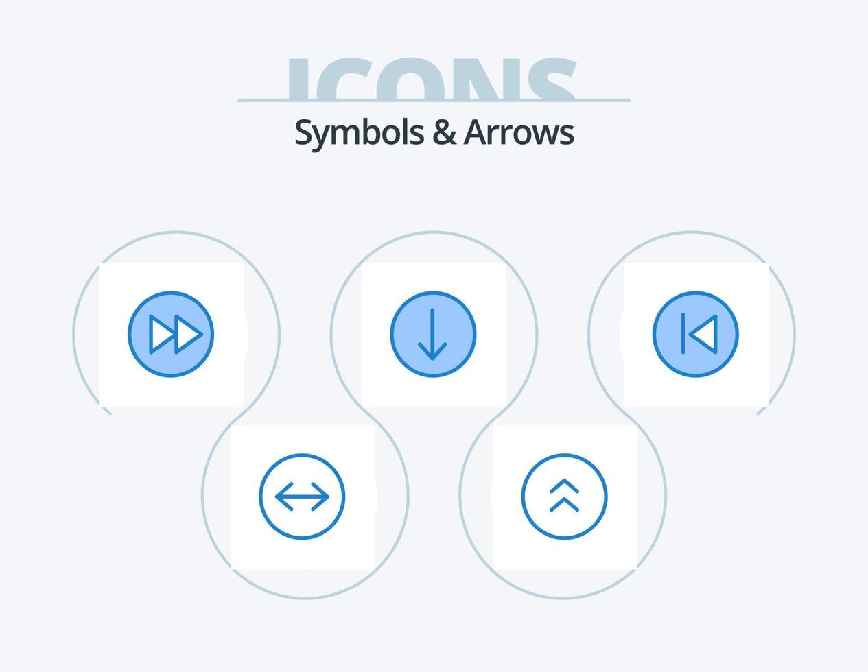 Symbols and Arrows Blue Icon Pack 5 Icon Design. arrows. arrow. arrow right. down. arrow vector