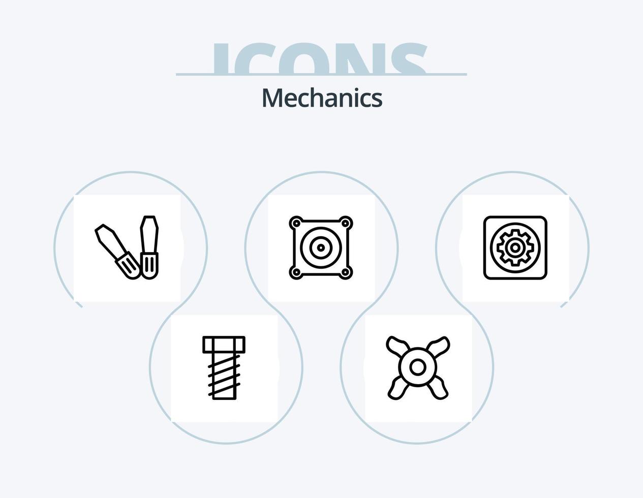 Mechanics Line Icon Pack 5 Icon Design. . car. . production vector