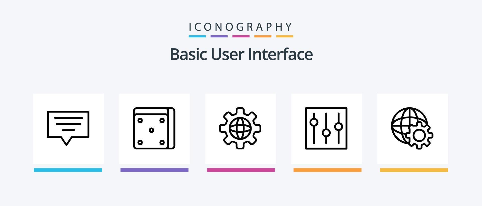 Basic Line 5 Icon Pack Including . top. paper. popular. featured. Creative Icons Design vector