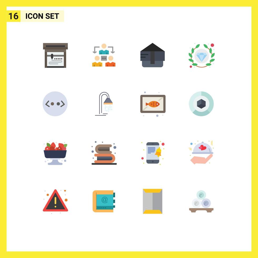 Stock Vector Icon Pack of 16 Line Signs and Symbols for machine premium meeting bag seo Editable Pack of Creative Vector Design Elements