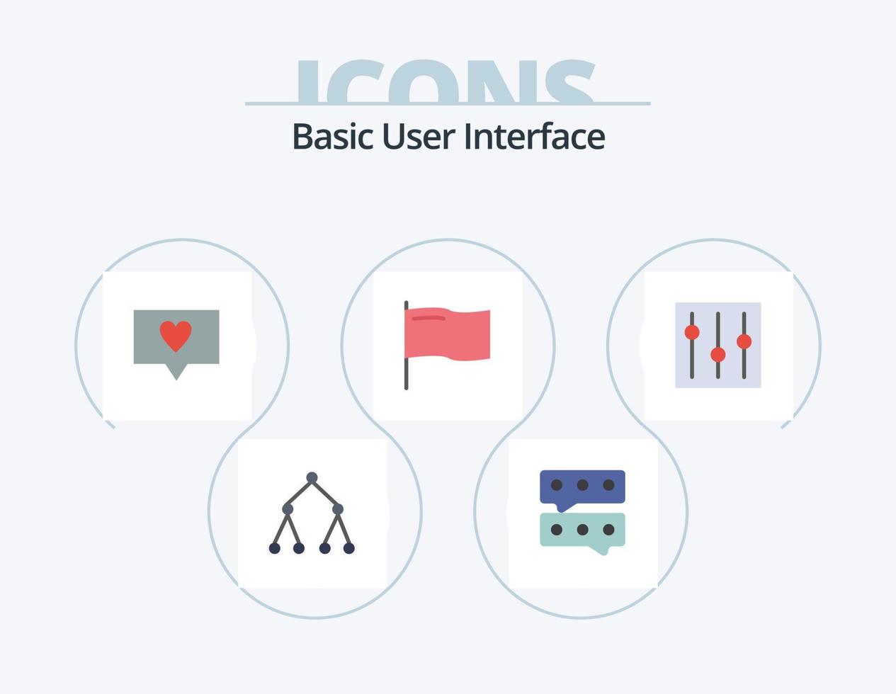 Basic Flat Icon Pack 5 Icon Design. . setting. message. interface. basic vector