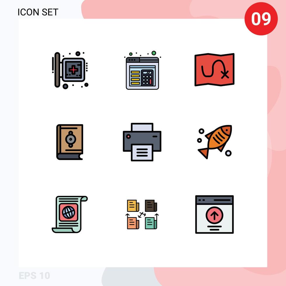9 Creative Icons Modern Signs and Symbols of line basic map ramadan muslim Editable Vector Design Elements