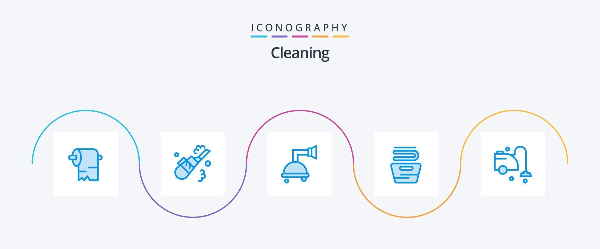 Cleaning Blue 5 Icon Pack Including vacuum. cleaner. clean. clean. housekeeping vector