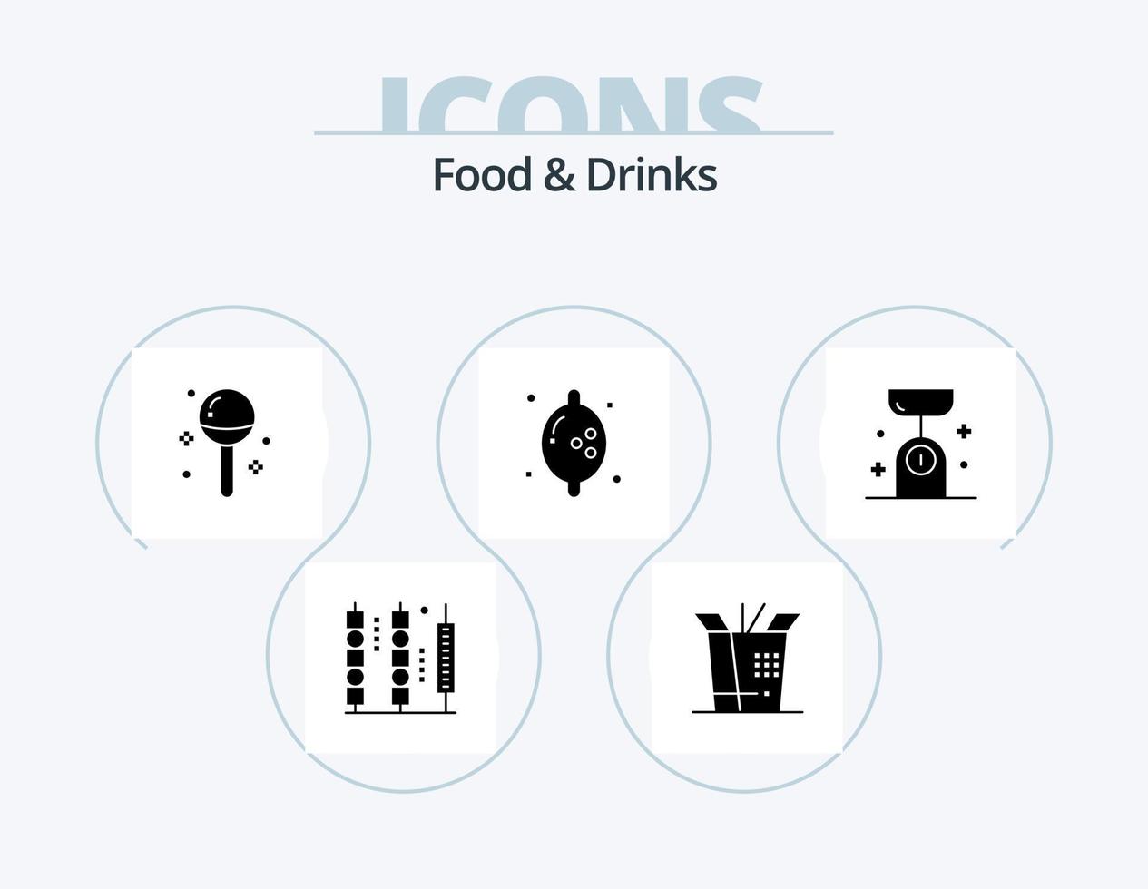 paquete de iconos de glifo de alimentos y bebidas 5 diseño de iconos. equilibrio alimentario. balance. bebidas limón. alimento vector