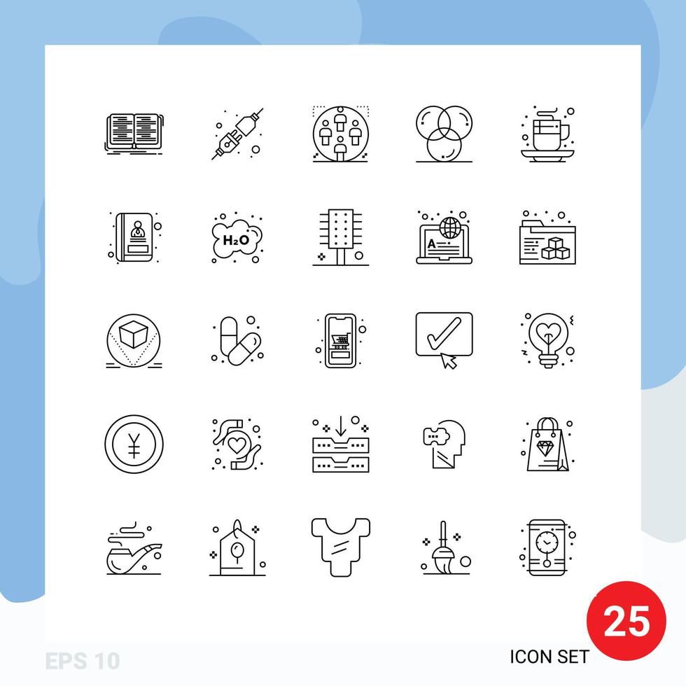 25 Universal Line Signs Symbols of autumn development team design coding Editable Vector Design Elements