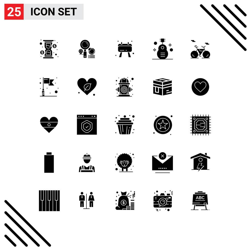 25 Creative Icons Modern Signs and Symbols of transport music board instrument folk Editable Vector Design Elements