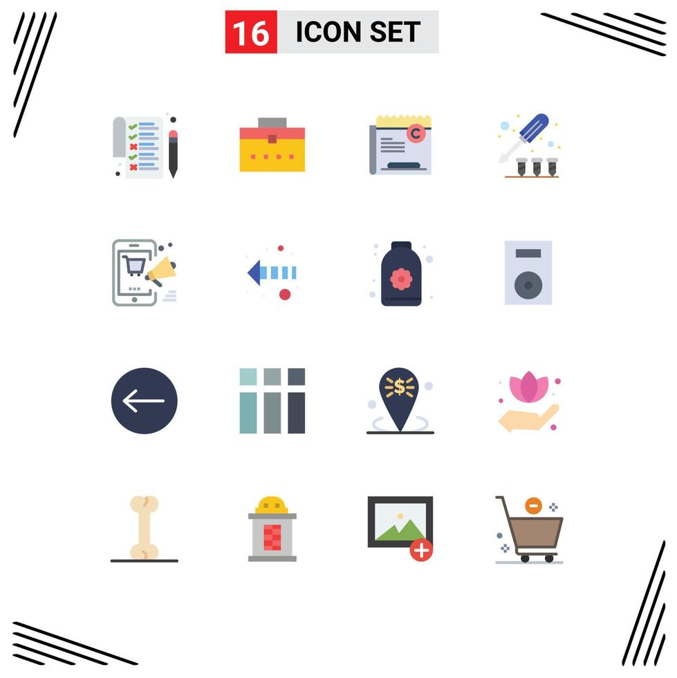 Set of 16 Modern UI Icons Symbols Signs for list restriction bag interface file Editable Pack of Creative Vector Design Elements