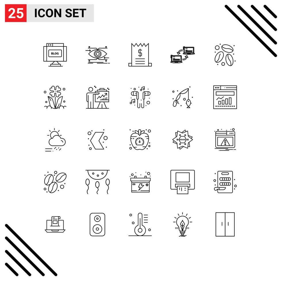 Universal Icon Symbols Group of 25 Modern Lines of sync link vision connection sale Editable Vector Design Elements