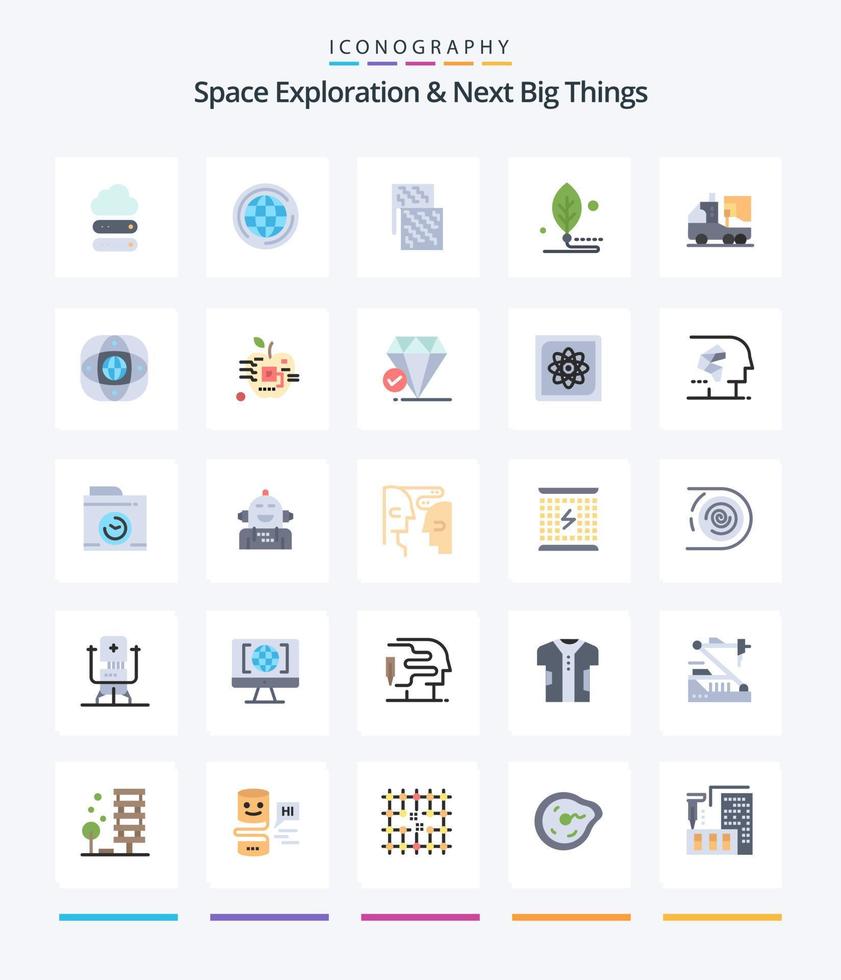 Creative Space Exploration And Next Big Things 25 Flat icon pack  Such As life. digital. cloth. biology. material vector
