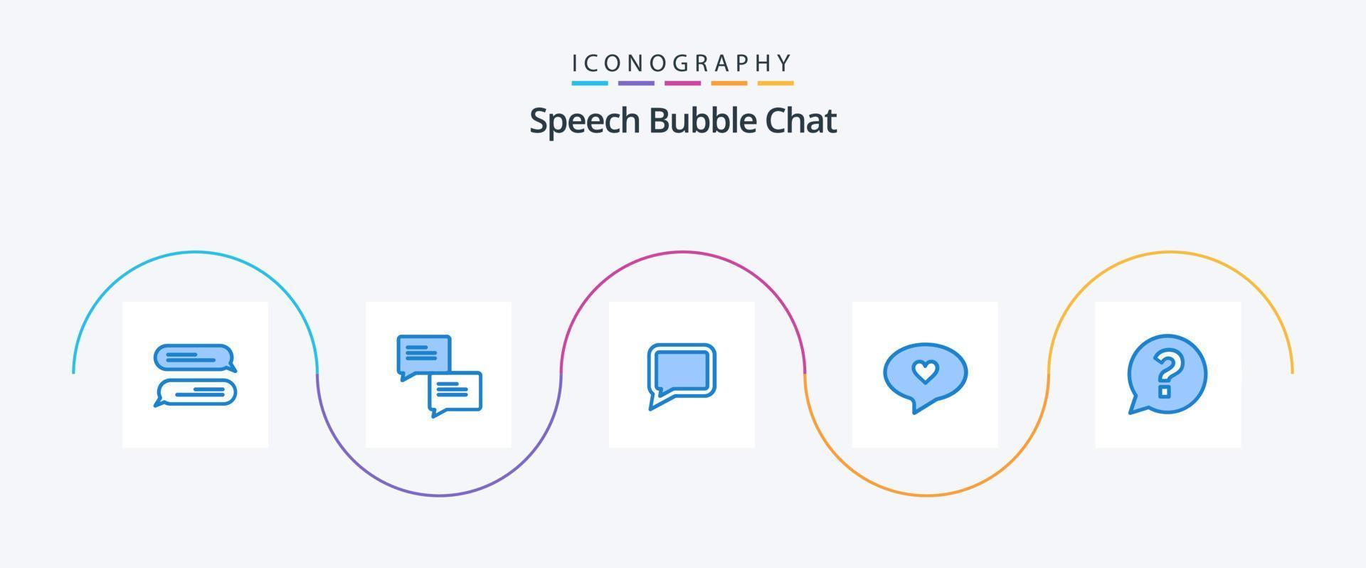 Chat Blue 5 Icon Pack Including . social. message. question. chat vector