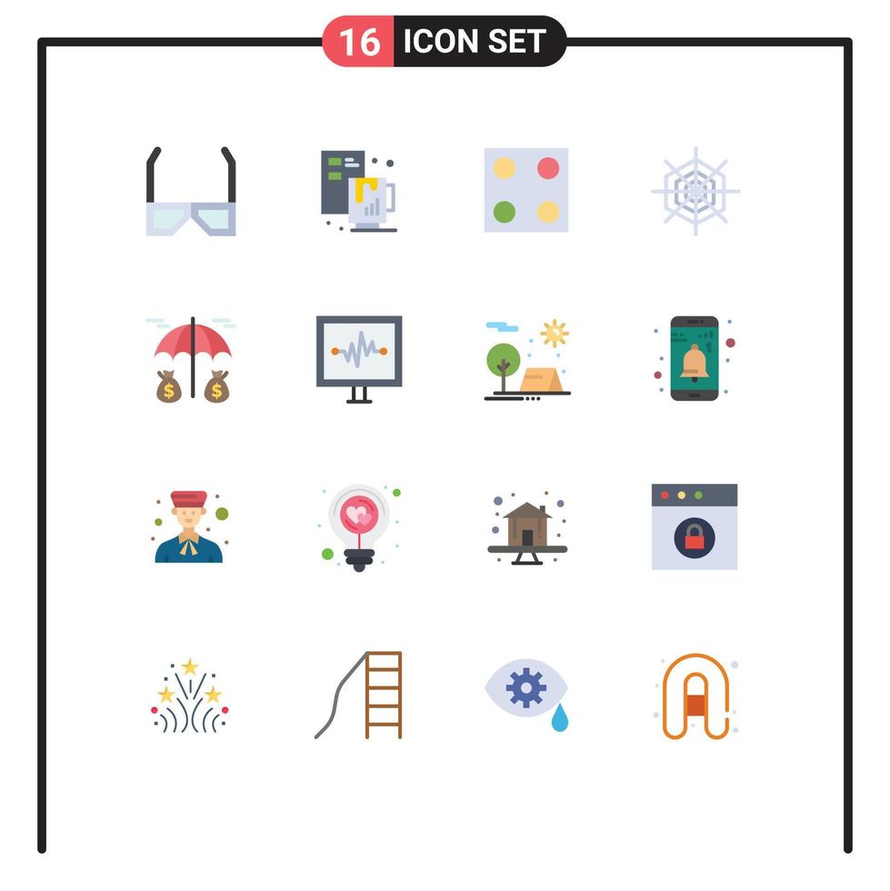 16 iconos creativos signos y símbolos modernos de entretenimiento electro tv proceso estufa paquete editable de elementos creativos de diseño de vectores