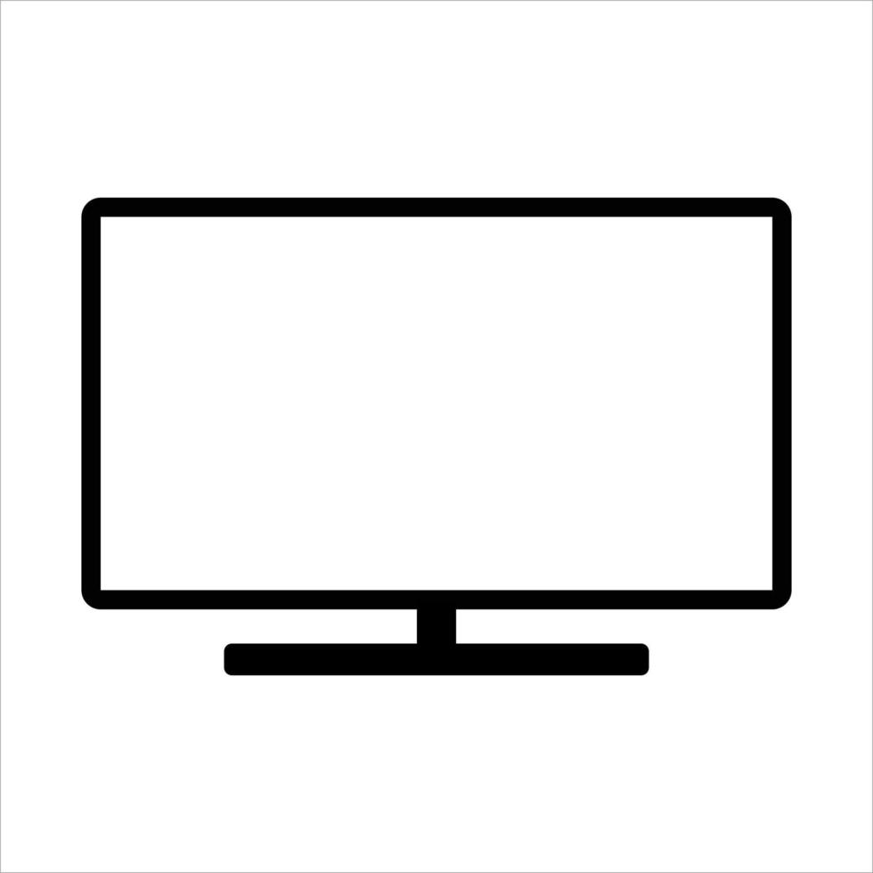 televisión vectorial en blanco y negro vector
