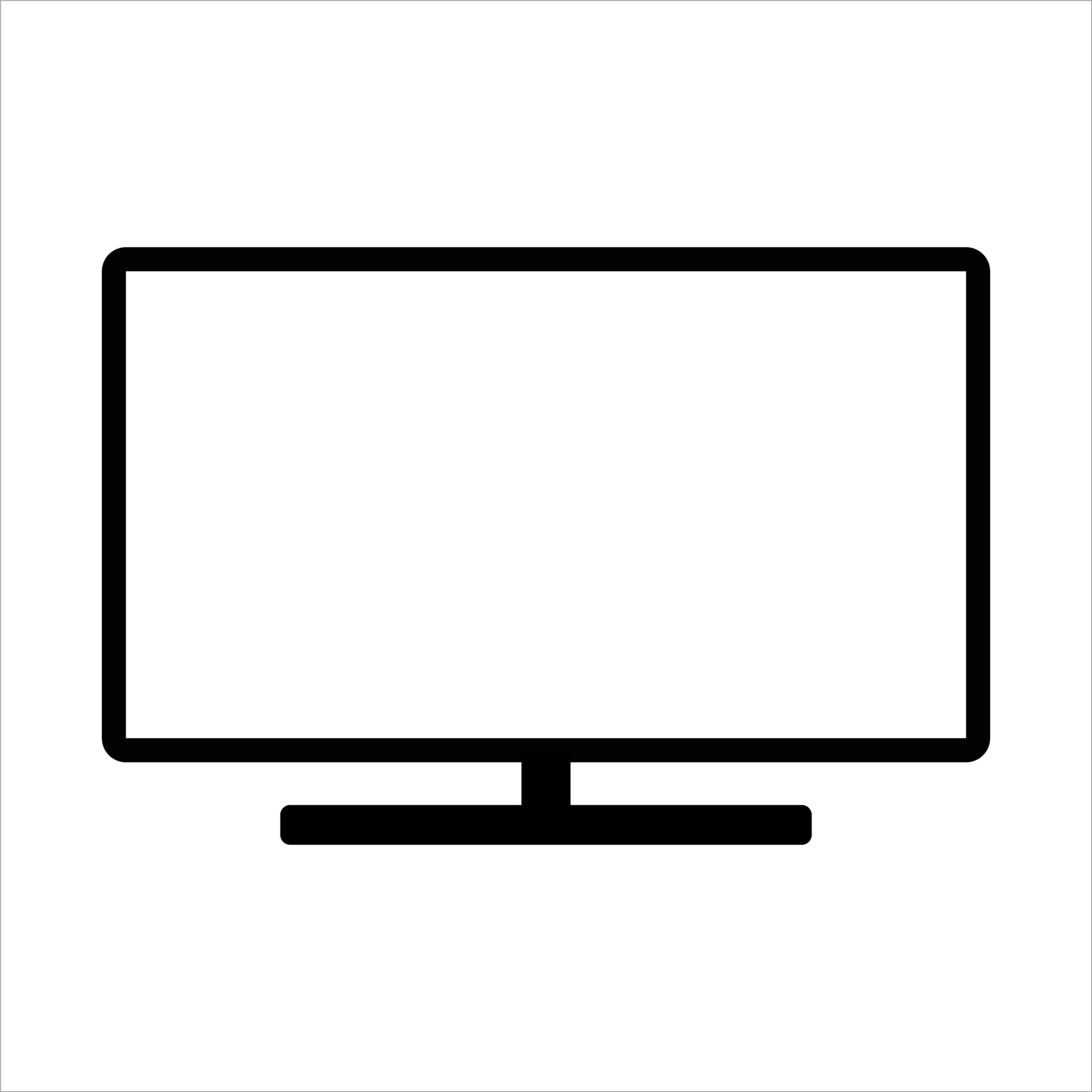 vector tv black and white 18686375 Vector Art at Vecteezy