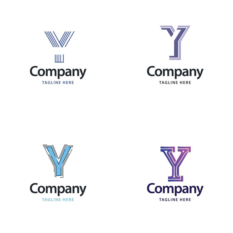 Letter Y Big Logo Pack Design Creative Modern logos design for your business vector