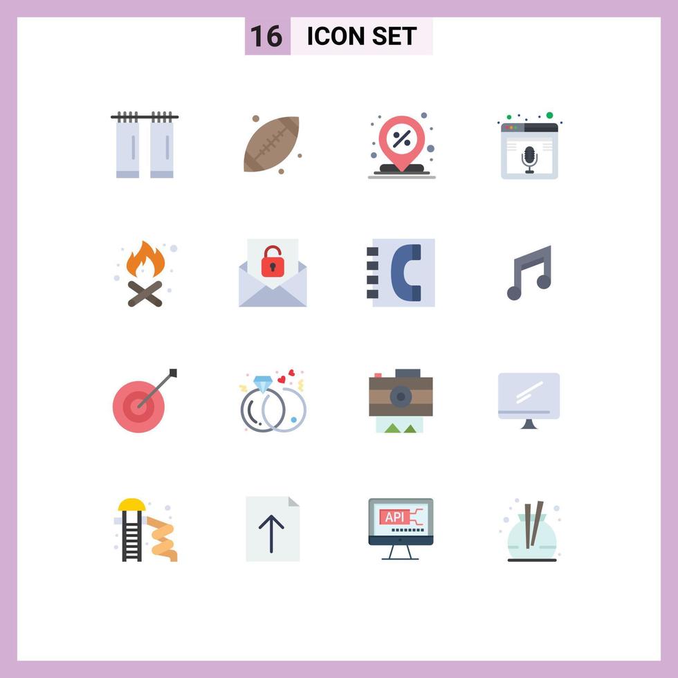 16 iconos creativos signos y símbolos modernos de ubicación de baño bola usa pin paquete editable de elementos de diseño de vectores creativos