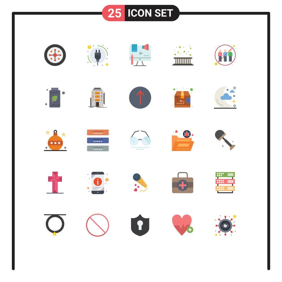 paquete de iconos de vector de stock de 25 signos y símbolos de línea para elementos de diseño de vector editables de área de cerca de contenido de caída de comunicación