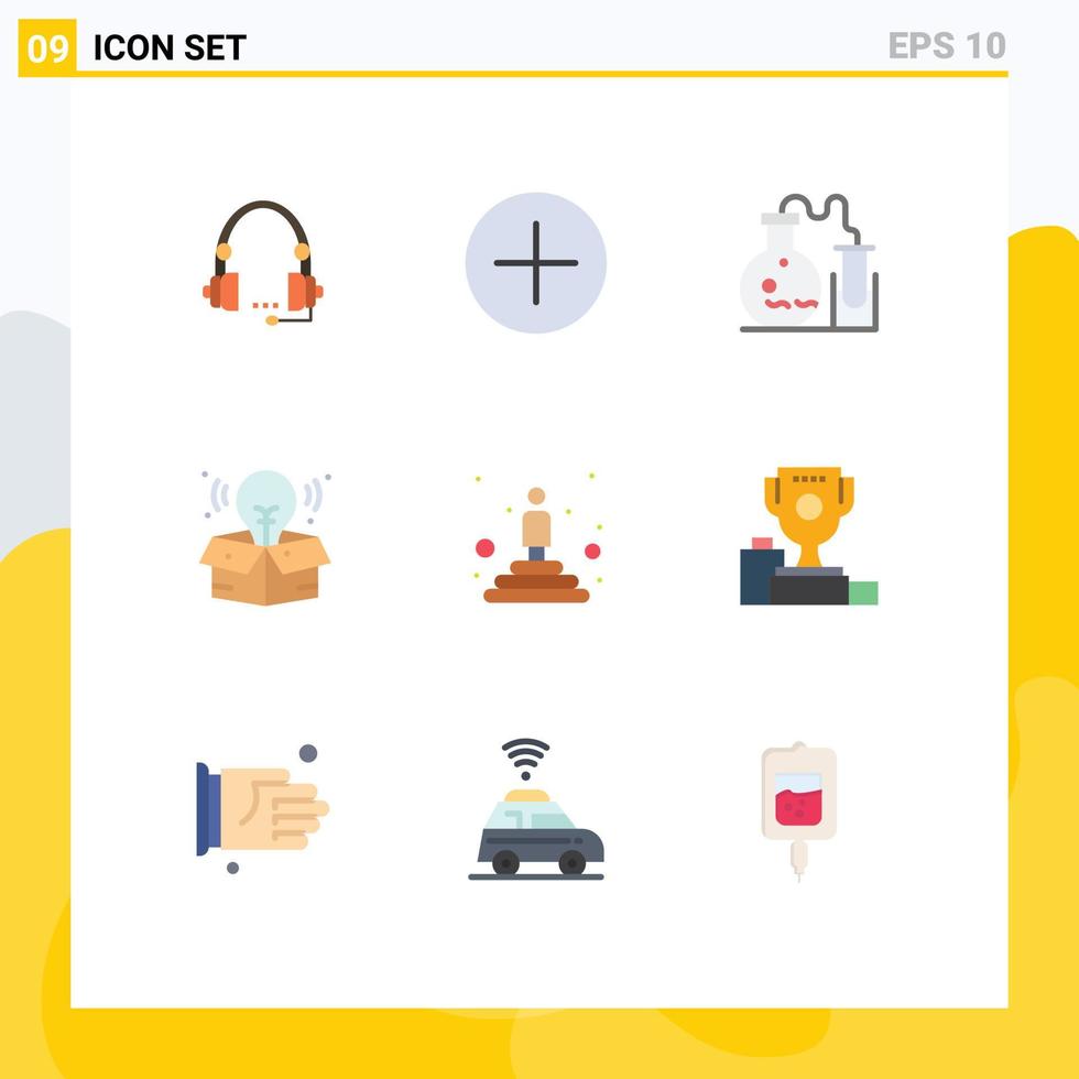 Modern Set of 9 Flat Colors and symbols such as best process circle creative lab Editable Vector Design Elements