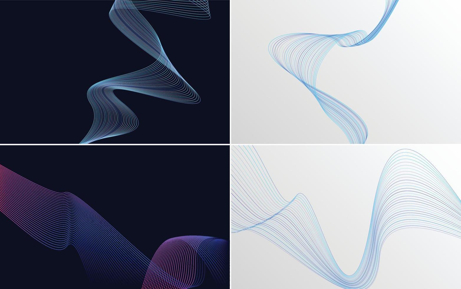 modern wave curve abstract presentation background Pack vector