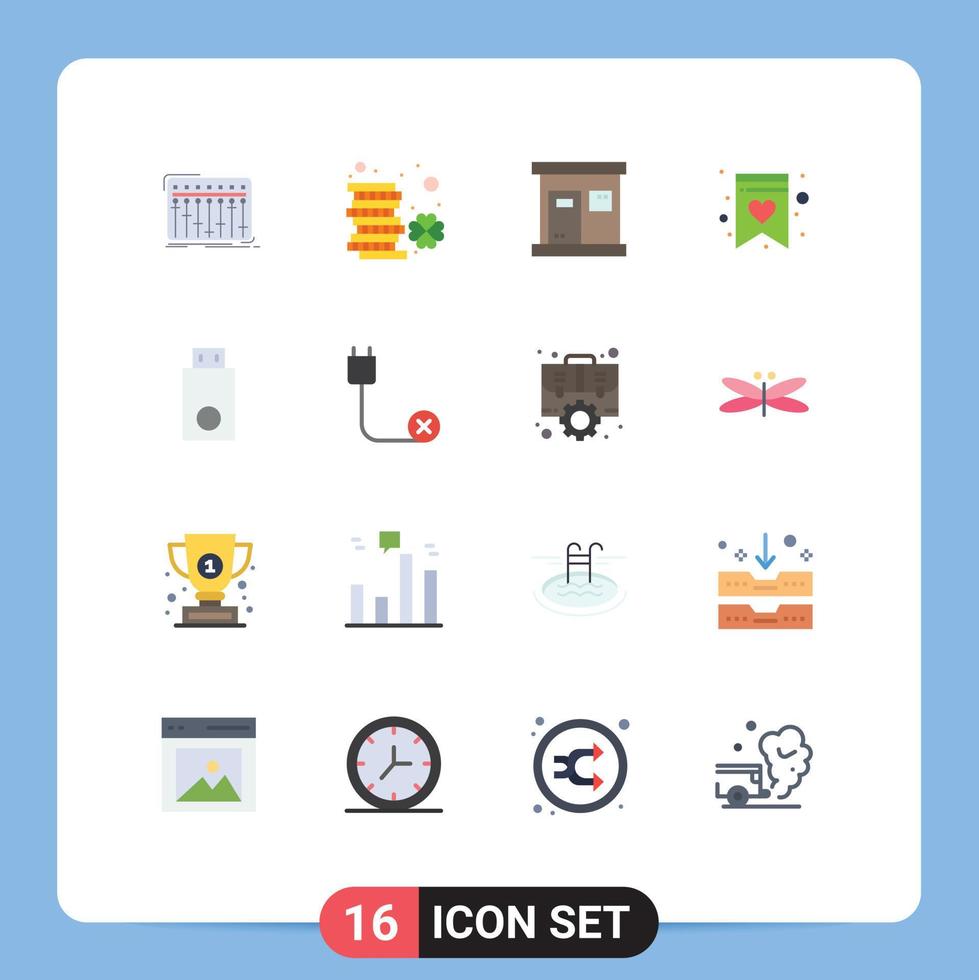 Universal Icon Symbols Group of 16 Modern Flat Colors of console patrick music ireland sauna Editable Pack of Creative Vector Design Elements