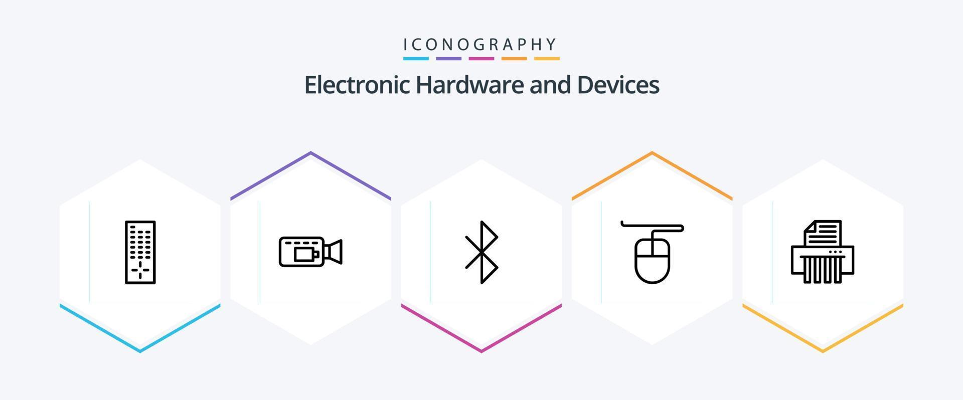 Devices 25 Line icon pack including . signal. . paper vector