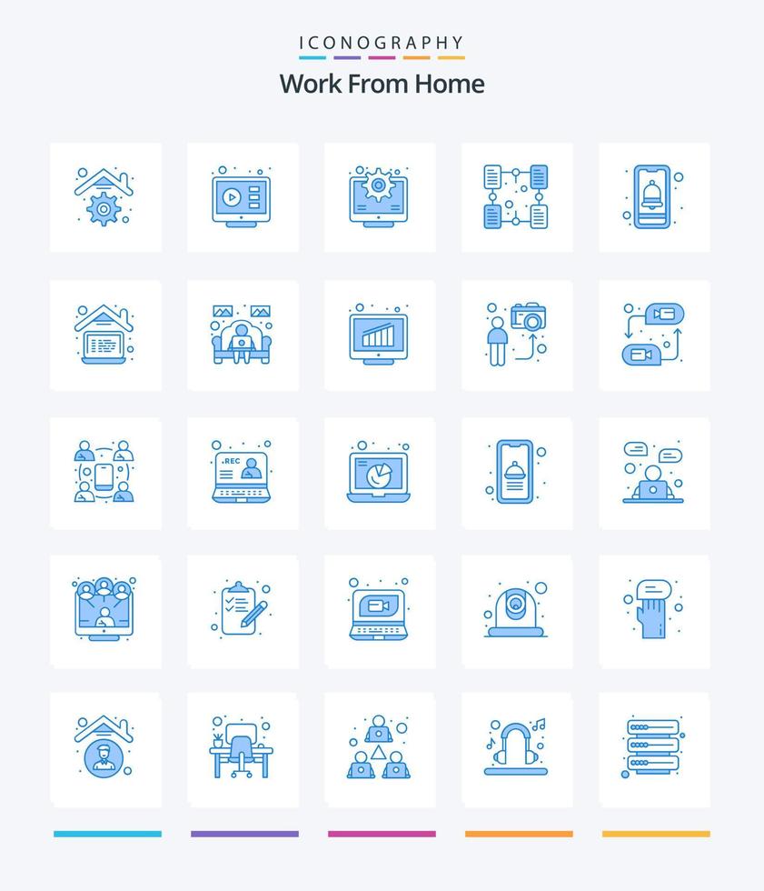 Creative Work From Home 25 Blue icon pack  Such As sharing online. file sharing. tutorial. file. staff vector