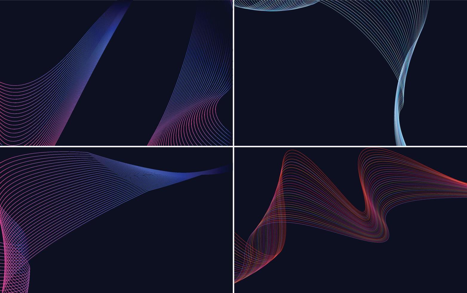 Collection of geometric minimal lines pattern set vector