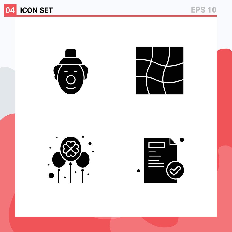 Universal Icon Symbols Group of Modern Solid Glyphs of joker festival distort balloon medical Editable Vector Design Elements