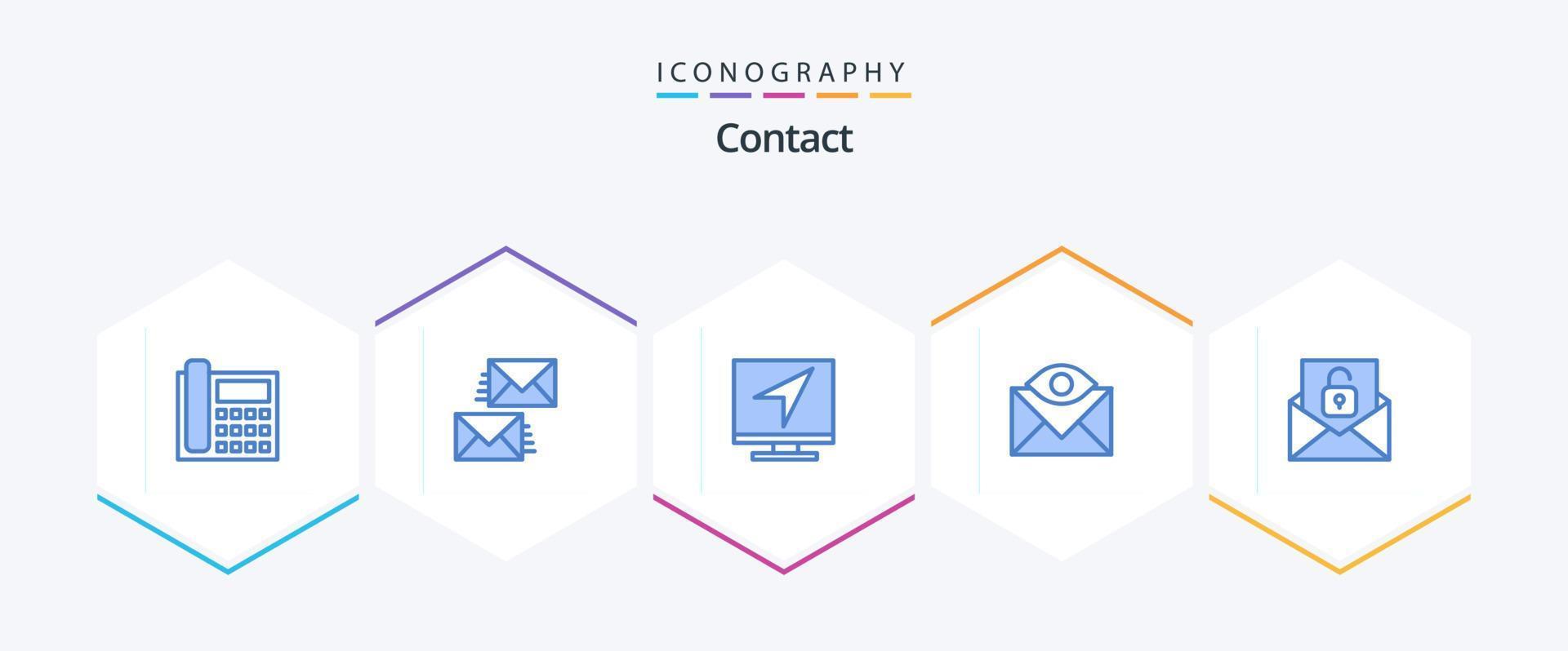 Contact 25 Blue icon pack including contact us. communication. email. online. email vector