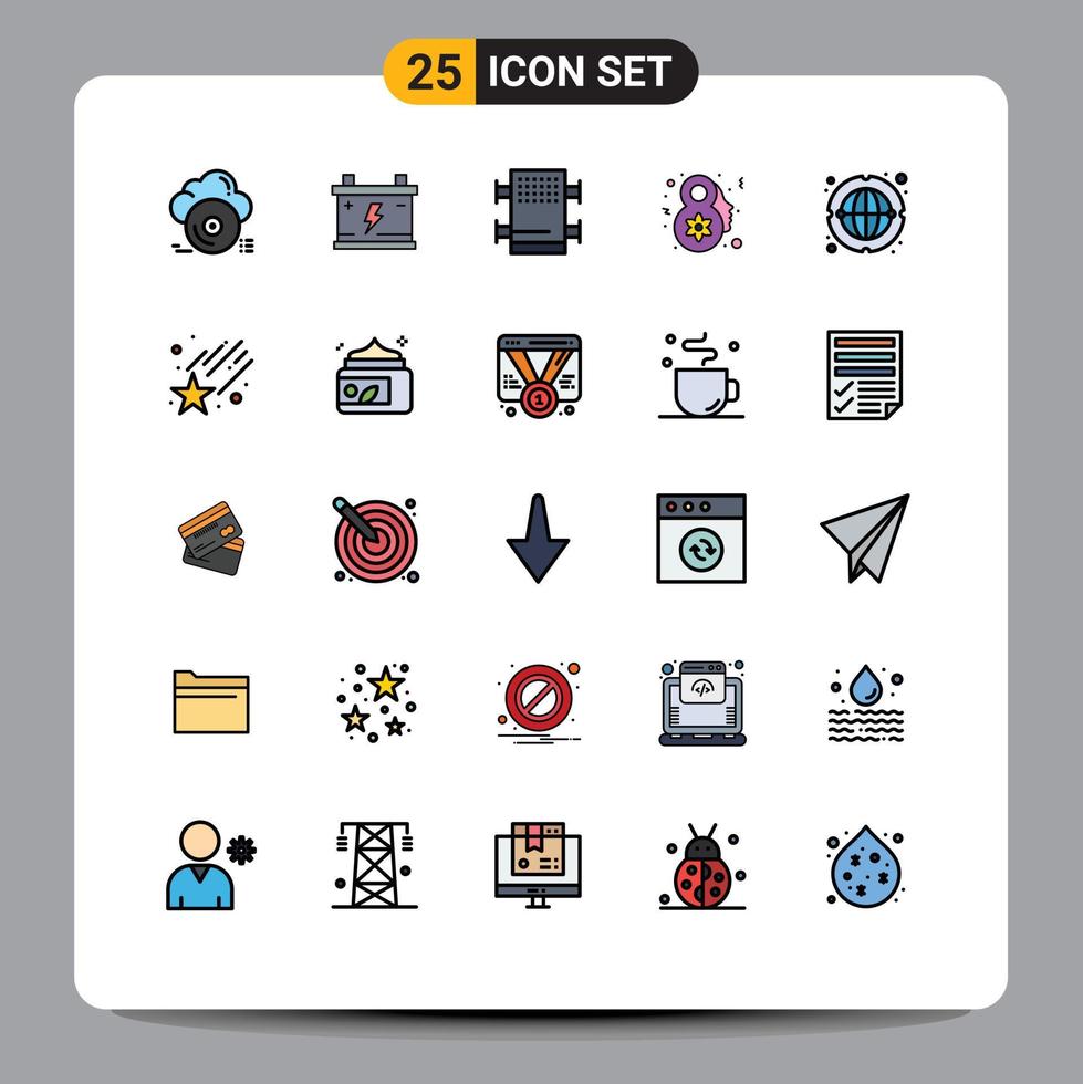 25 Creative Icons Modern Signs and Symbols of network communication car celebrate eight march Editable Vector Design Elements