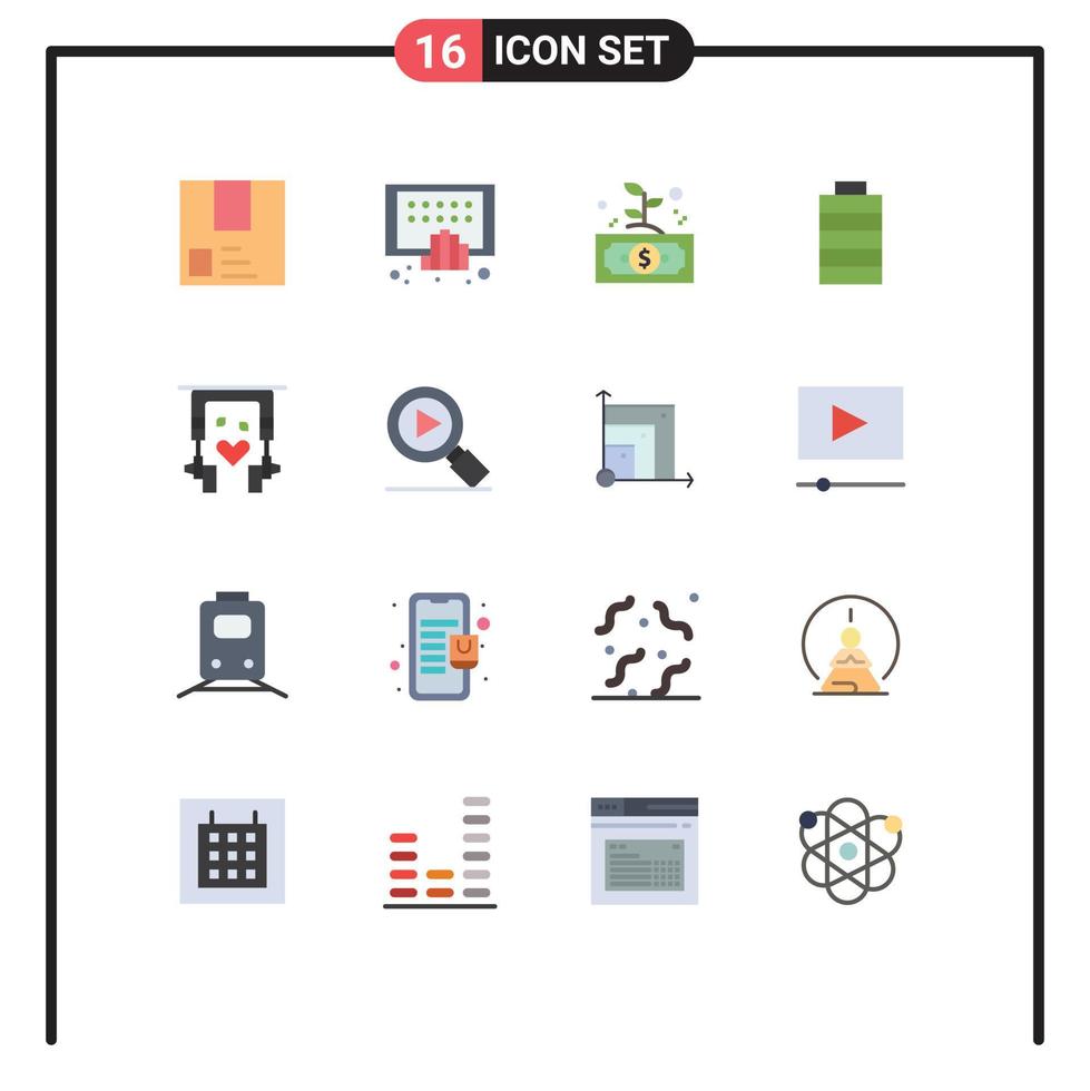 Pictogram Set of 16 Simple Flat Colors of deliver phone package apps business Editable Pack of Creative Vector Design Elements