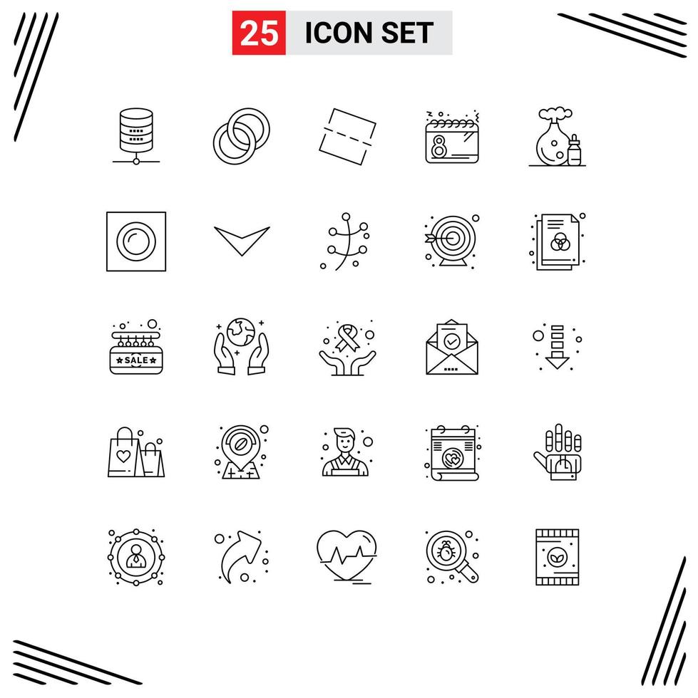 Set of 25 Modern UI Icons Symbols Signs for oil date image women day Editable Vector Design Elements