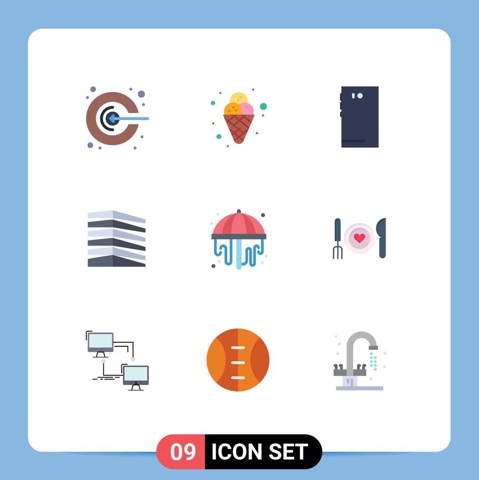 Stock Vector Icon Pack of 9 Line Signs and Symbols for estate office phone house back Editable Vector Design Elements