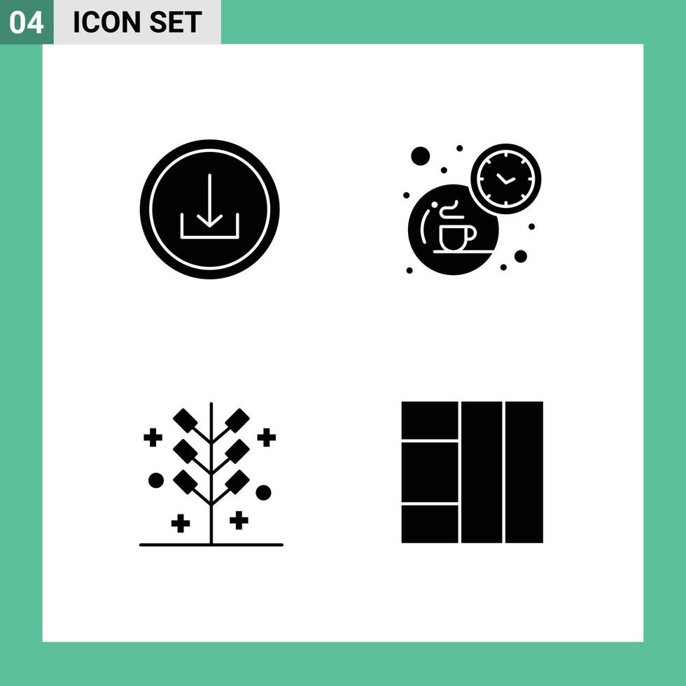 Solid Glyph Pack of Universal Symbols of application cracker interface tea firework Editable Vector Design Elements